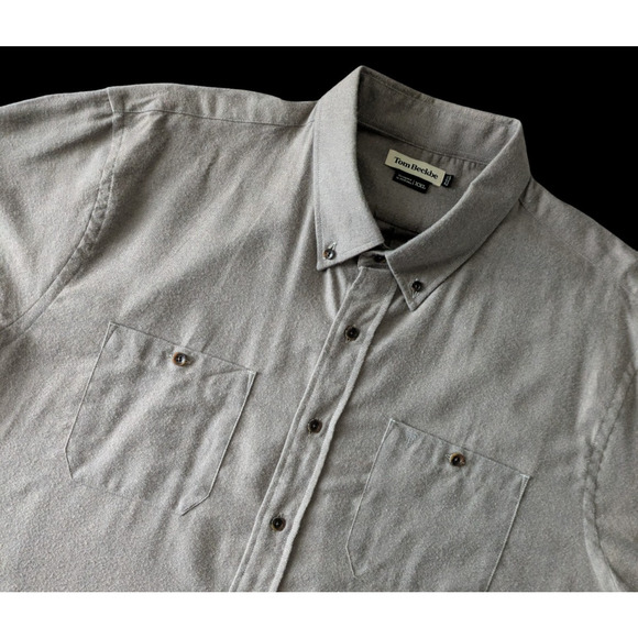 Tom Beckbe Brown Brushed Cotton Twill Shirt XXL Button Up Classic Staple Preppy - Picture 5 of 10